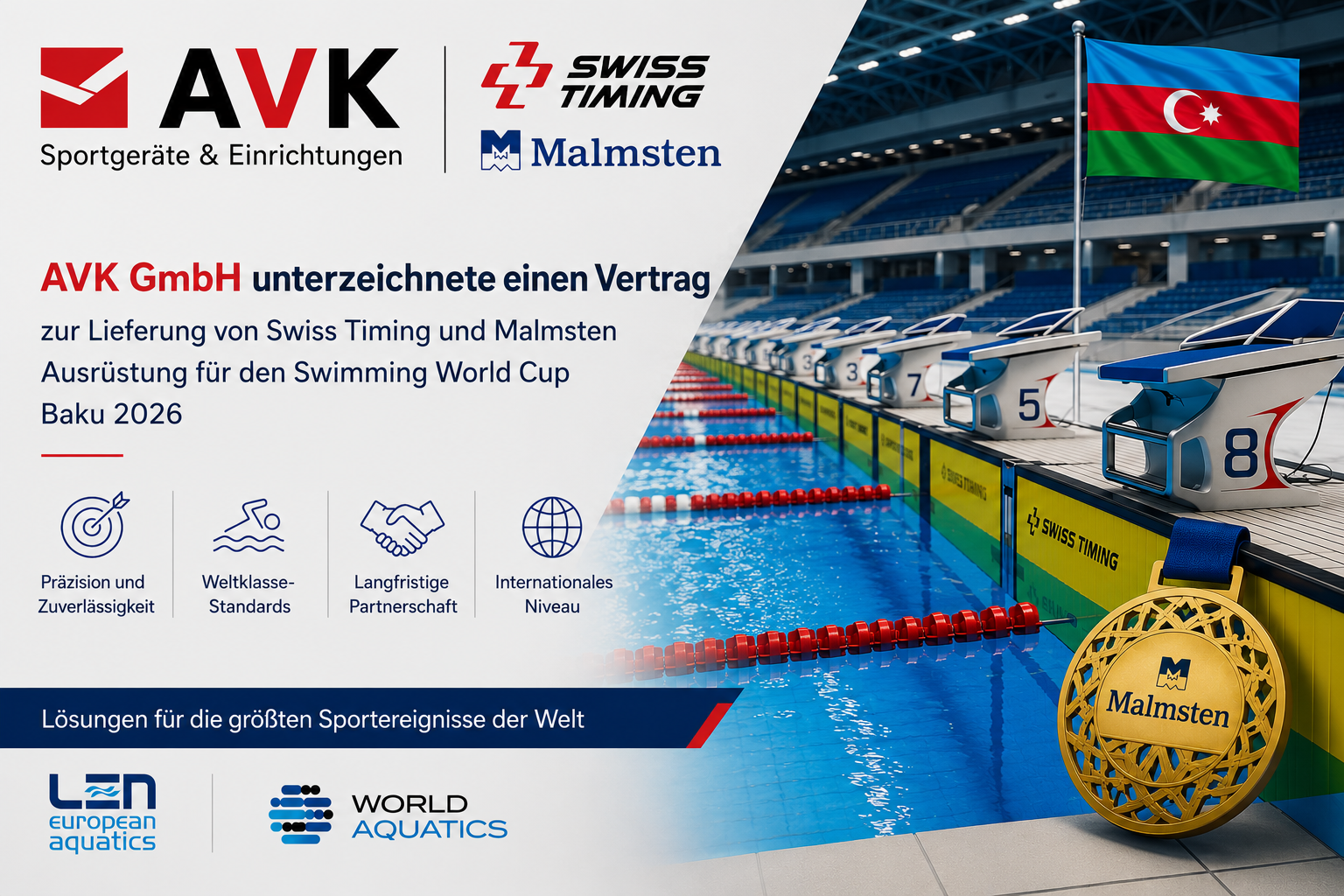 AVK GmbH unterzeichnet Vertrag mit Water Sports Palace LLC (Aserbaidschan)