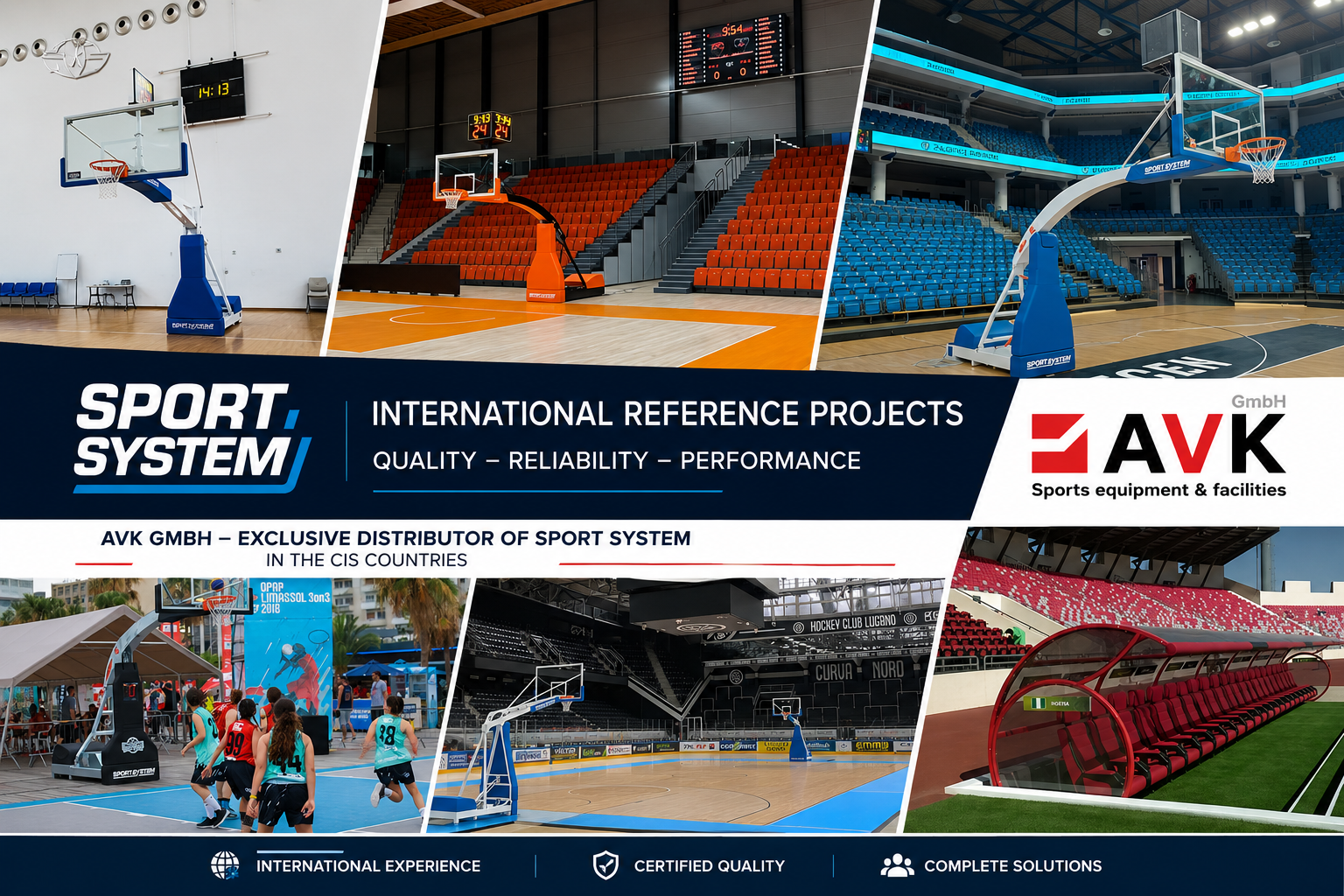 AVK GmbH präsentiert die aktualisierte internationale Referenzliste von Sport System