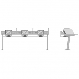 Tisch für Kommentator