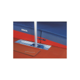 Erweiterte Schiene, die mit einem Schiebewagen und einer Bedeckung verankert wird