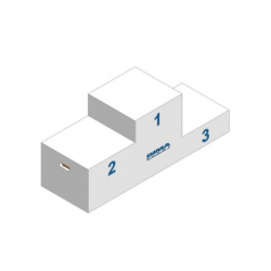 Podest zur Preisverleihung von drei Plätzen aus Holz AVDM1091