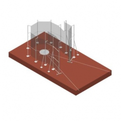 IAAF Aluminium Käfig für Hammerwurf mit Türen aus verzinktem Stahl und Bodenhülsen AVDM1098