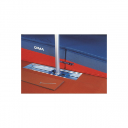 Erweiterte Schiene, die mit einem Schiebewagen und einer Bedeckung verankert wird AVDM1201