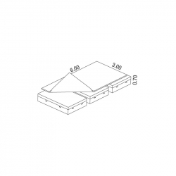 Hochsprungmatte 6 × 3 × 0,7 m AVDM1039